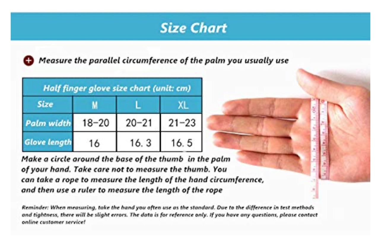 Oakey Factory Pilot Gloves - Sizing Chart