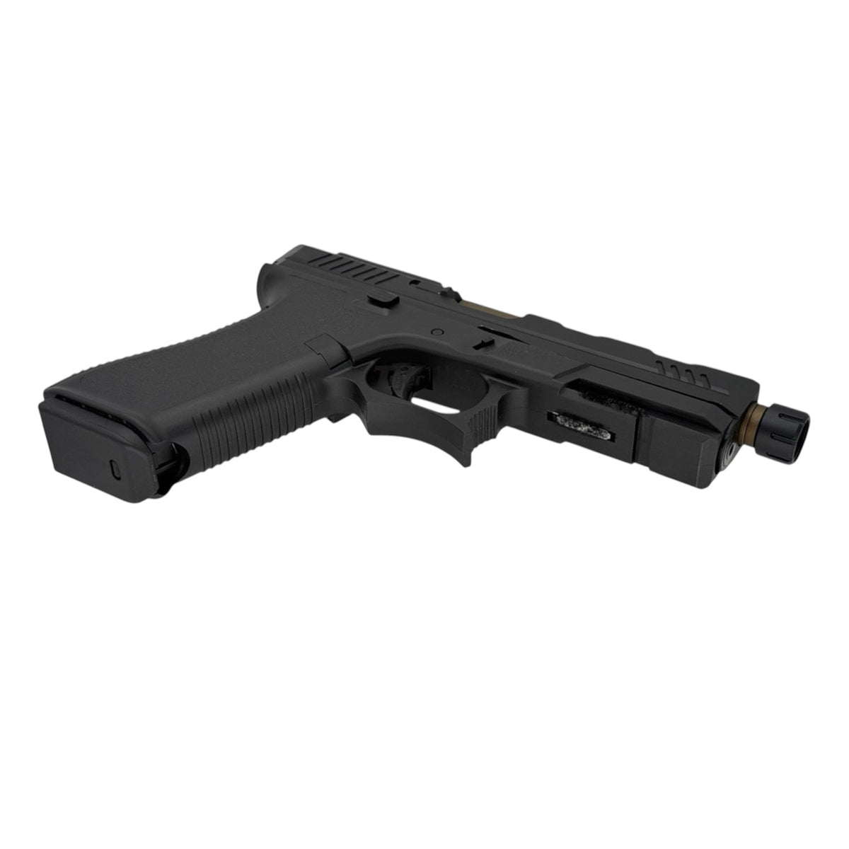 Custom Golden Eagle ‘A John Wick Story’ Ballerina style Glock G17 Gen5 MOS Gas Blowback Gel Blaster Pistol Replica - Black