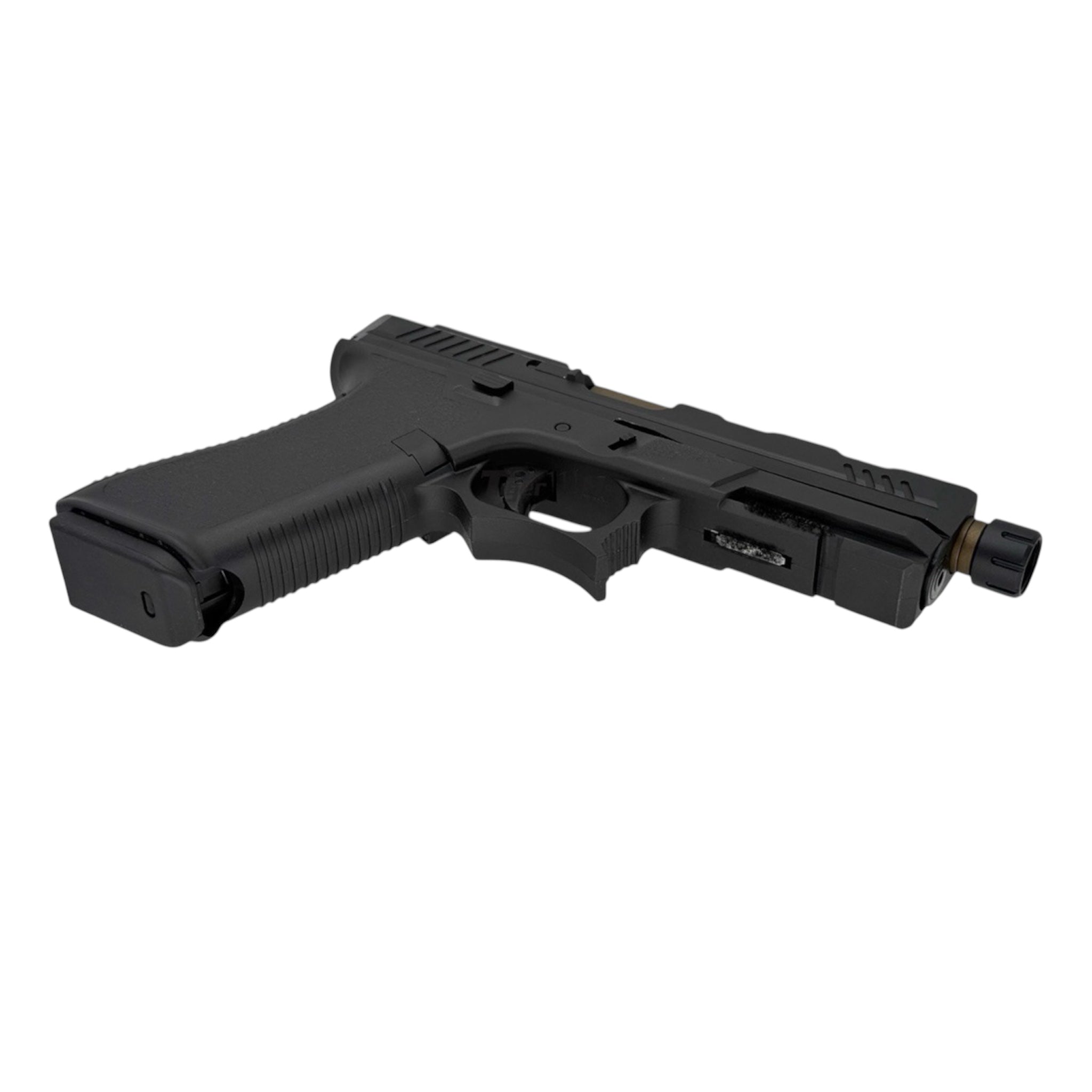 Custom Golden Eagle ‘A John Wick Story’ Ballerina style Glock G17 Gen5 MOS Gas Blowback Gel Blaster Pistol Replica - Black