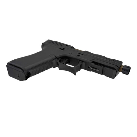Custom Golden Eagle ‘A John Wick Story’ Ballerina style Glock G17 Gen5 MOS Gas Blowback Gel Blaster Pistol Replica - Black