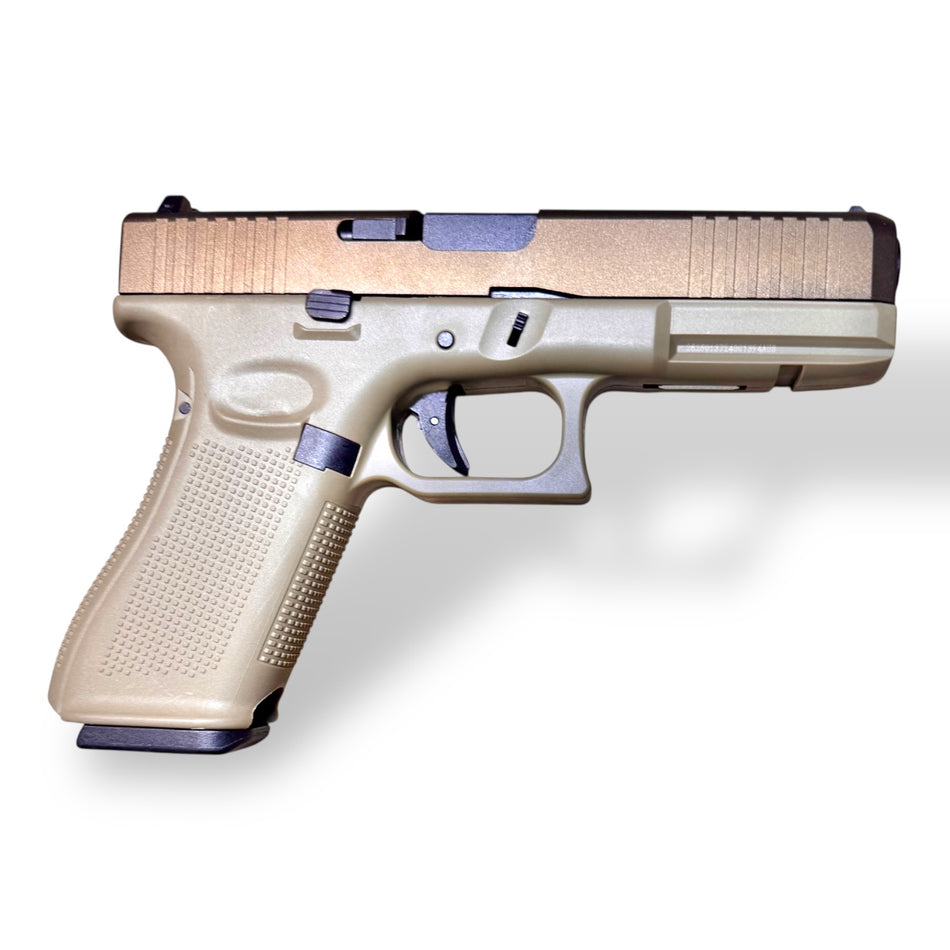 Golden Eagle Glock G17 Gen5 with Aircraft Grade CNC Aluminium Slide GBB Gel Blaster Pistol Replica - CNC Version + BONUS Inclusions! GE3702-PE