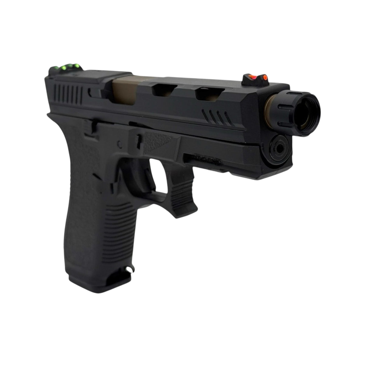 Custom Golden Eagle ‘A John Wick Story’ Ballerina style Glock G17 Gen5 MOS Gas Blowback Gel Blaster Pistol Replica - Black