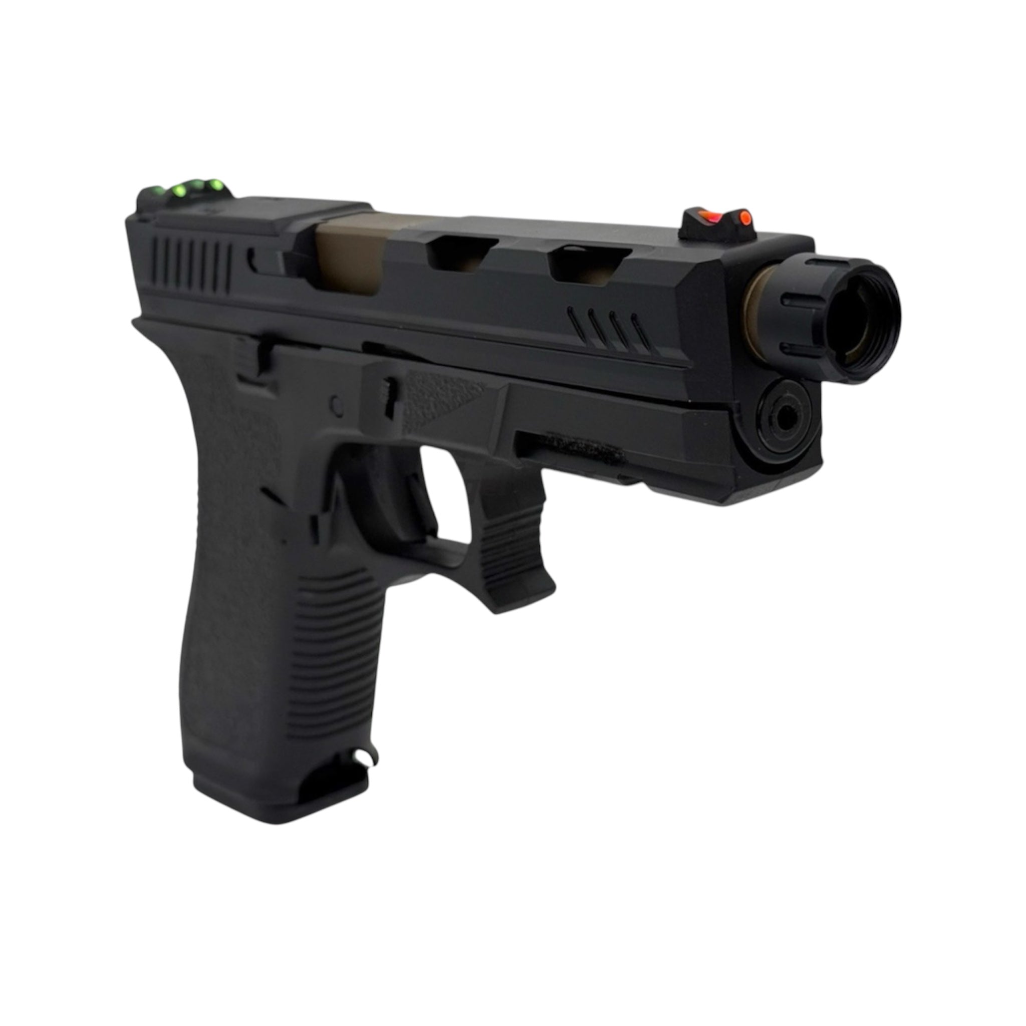 Custom Golden Eagle ‘A John Wick Story’ Ballerina style Glock G17 Gen5 MOS Gas Blowback Gel Blaster Pistol Replica - Black