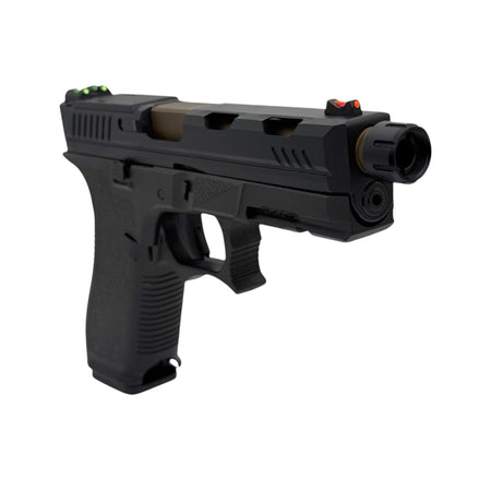Custom Golden Eagle ‘A John Wick Story’ Ballerina style Glock G17 Gen5 MOS Gas Blowback Gel Blaster Pistol Replica - Black