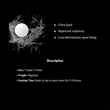 NEW COMPETITION GEL! Cyber 99% Consistency Premium High Performance Ultra Hard Gel Ball Ammunition with 20kg Break Pressure - 50gm Pack