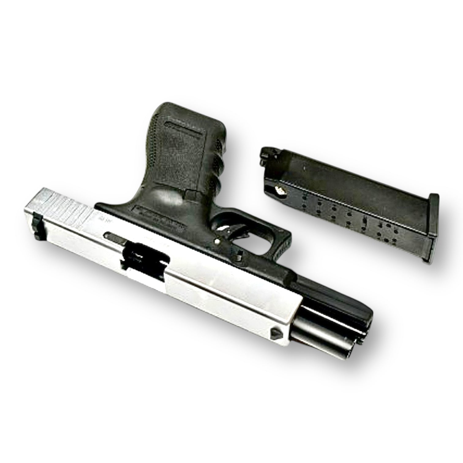 WE Tech Glock G17 Gen3 GBB Gel Blaster Pistol Replica - WE-G001A-SV-GB - 2-Tone Silver & Black