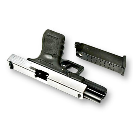 WE Tech Glock G17 Gen3 GBB Gel Blaster Pistol Replica - WE-G001A-SV-GB - 2-Tone Silver & Black