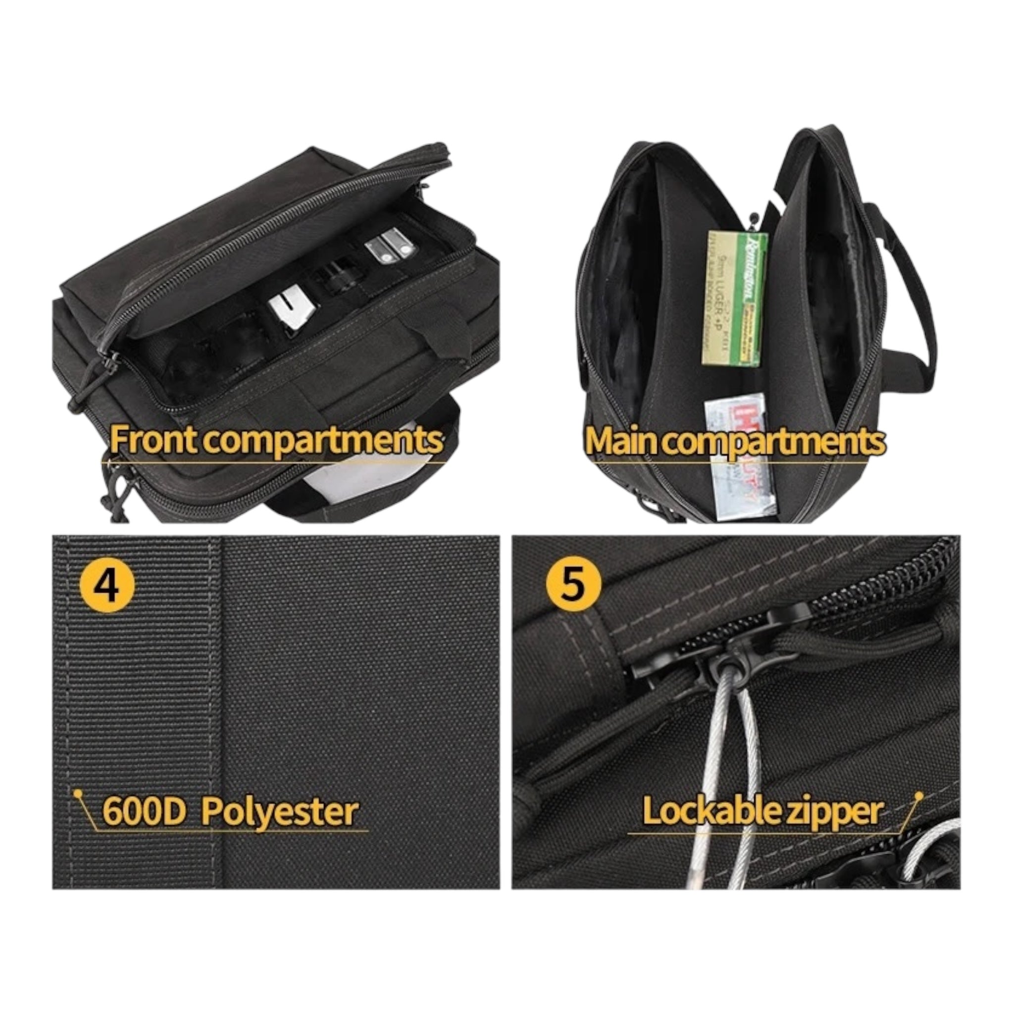 Tactical Softshell Twin Pouch Pistol Case