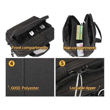 Tactical Softshell Twin Pouch Pistol Case