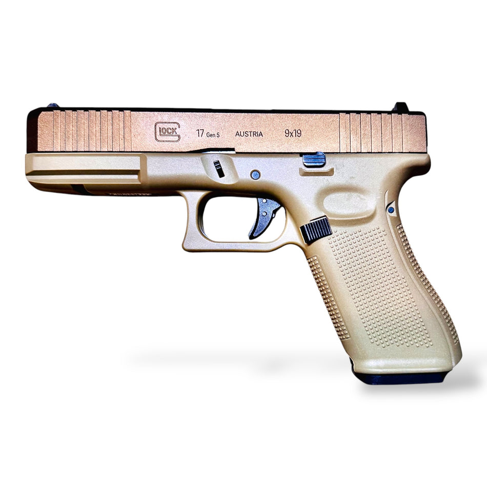 Golden Eagle Glock G17 Gen5 with Aircraft Grade CNC Aluminium Slide GBB Gel Blaster Pistol Replica - CNC Version + BONUS Inclusions! GE3702-PE