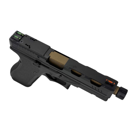 Custom Golden Eagle ‘A John Wick Story’ Ballerina style Glock G17 Gen5 MOS Gas Blowback Gel Blaster Pistol Replica - Black