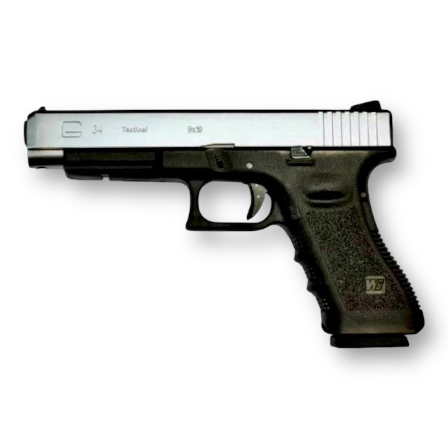 WE Tech Glock G34 Gen 3 GBB Gel Blaster Pistol G34 - WE-G008A-SV-GB Silver & Black