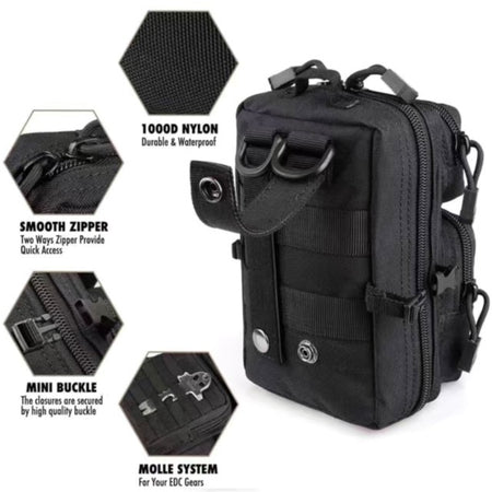Tactical Utility Pouch for EDC Tools and Supplies – Black