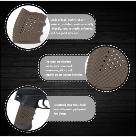 Rubber Anti Slip Ventilated Pistol Grip Sleeve with Moulded Finger Guides