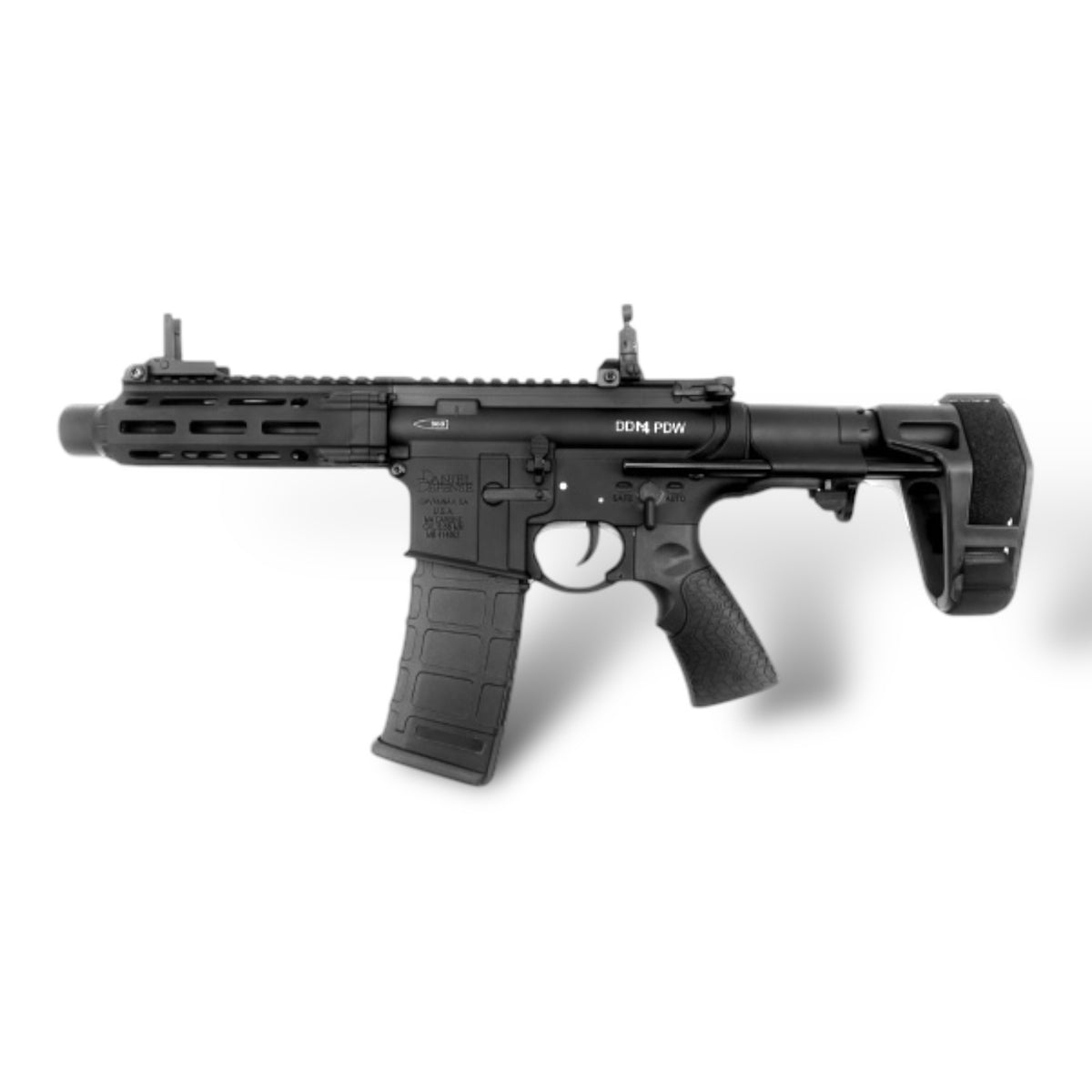 E&C - Daniel Defense DDM4 6.1” CQB PDW - AEG Gel Blaster Rifle Replica EC-645-6.1