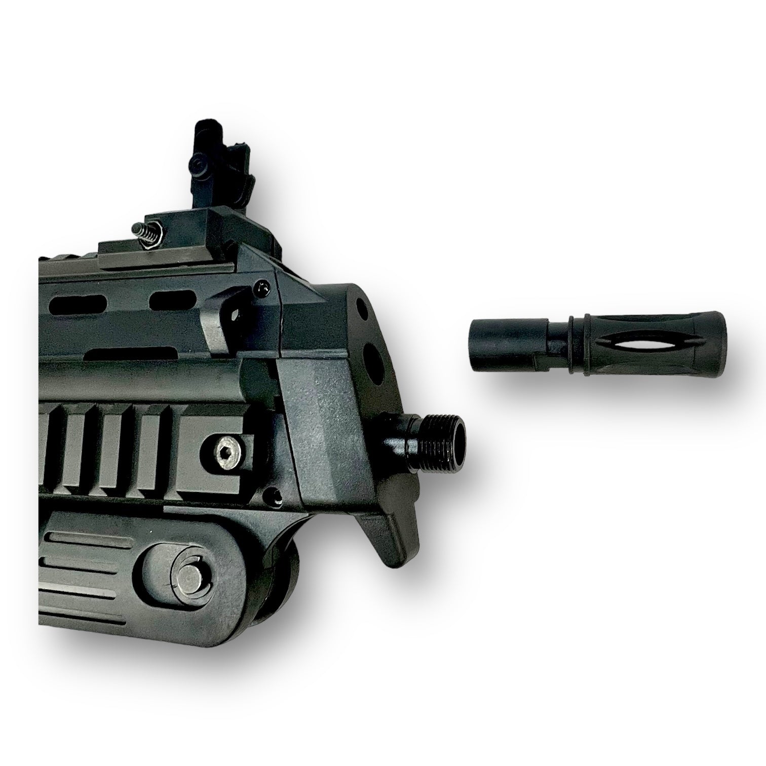 Bing Feng HK MP7A1 v5 AEG Fully Automatic Gel Blaster SMG & 14mm CCW Threaded metal muzzle for attachments