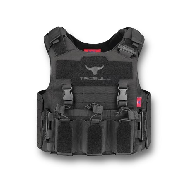 Tacbull Assault Tactical Plate Carrier Vest - Black