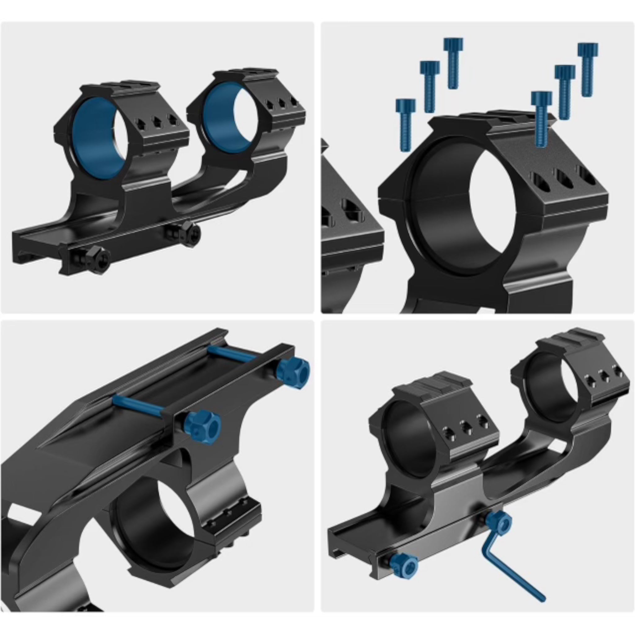 Cantilever Dual Scope Mount Rings