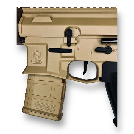 Battle Bundle 3 - Maxim Defense PDX M4 CA-12 AEG CQB Gel Blaster Rifle with metal gears – BBD03 - Tan