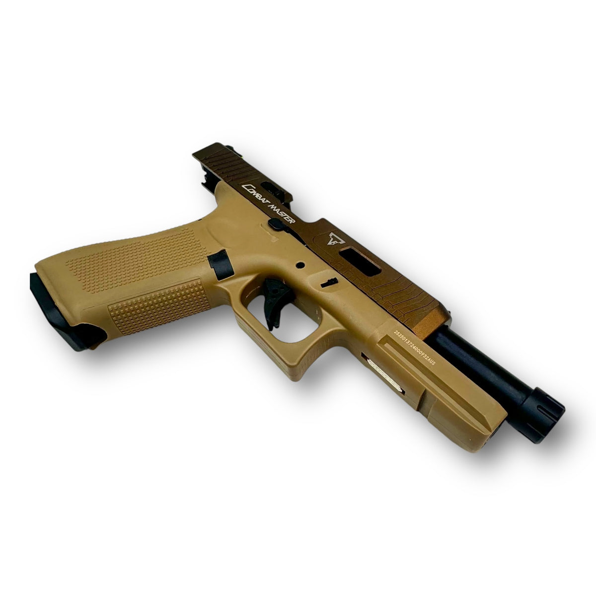 Golden Eagle Glock G17 Gen5 TTI Combat Master with Aircraft Grade CNC Aluminium Slide GBB Gel Blaster Pistol Replica GE3703T-PE - CNC Version + BONUS Inclusions!