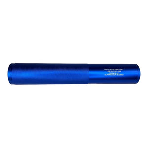 Troy Industries Cage 3E121 NATO 5.56mm Mock Suppressor - 14mm/19mm CCW Thread - Blue