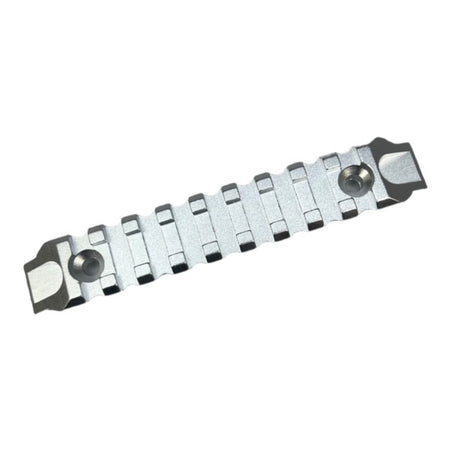 12cm Alloy Universal 9 Slot Rail - MLok & KeyMod Picatinny Rail - Silver