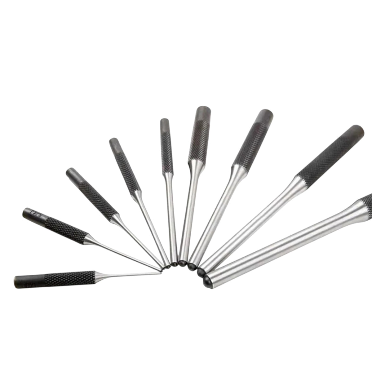 Pin Punch Set with Bench Block & Double-Sided Hammer – 9 Piece Precision Kit