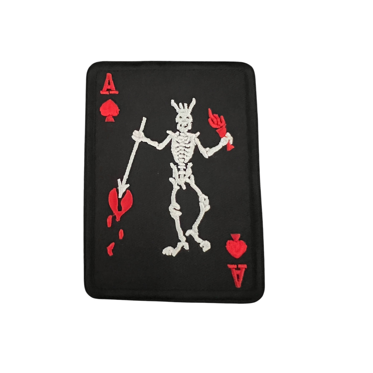 Ace of Spades Death Card Iron-On Patch - Black