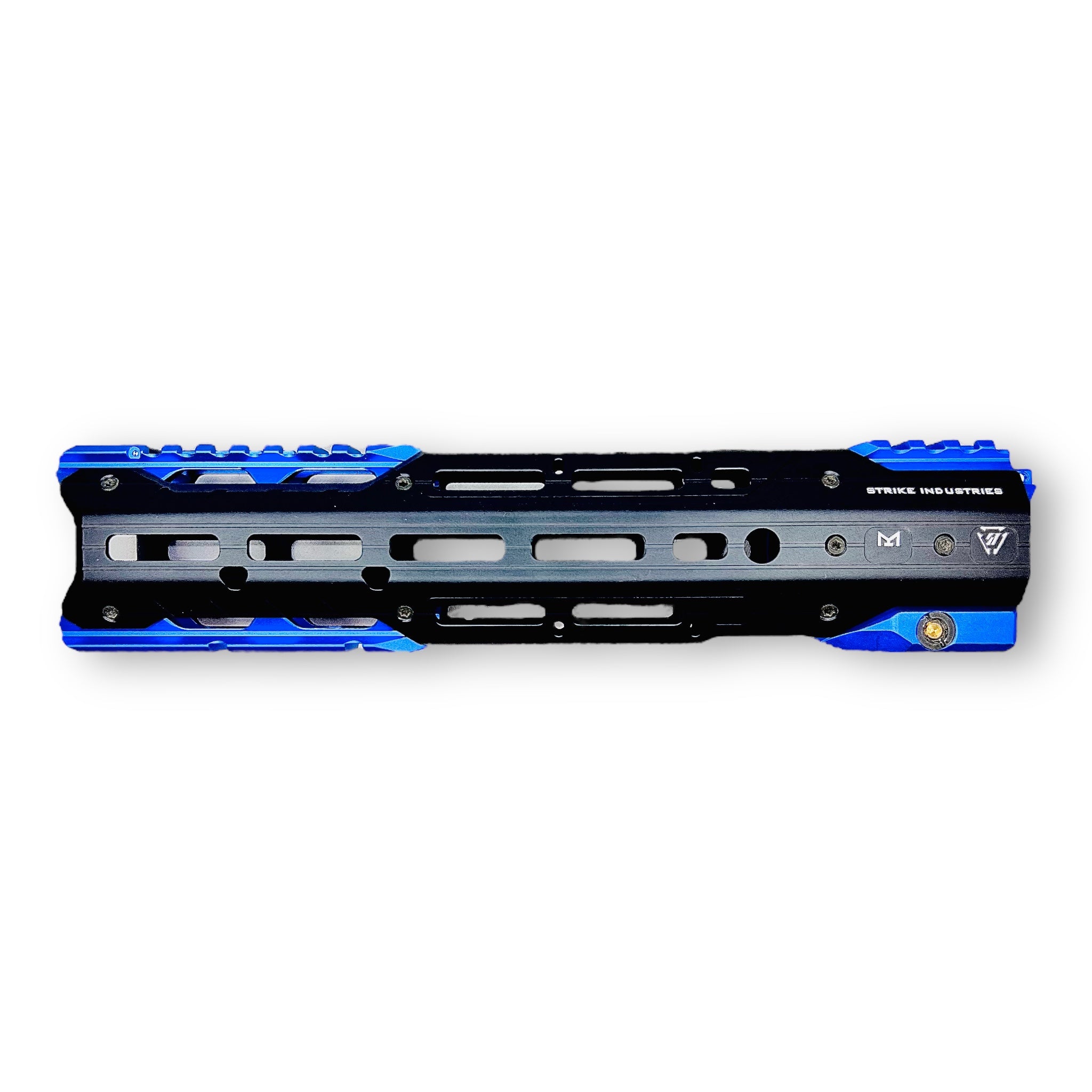 11" Strike Industries SI GridLOK MLOK QD Handguard - Black & Blue Accents