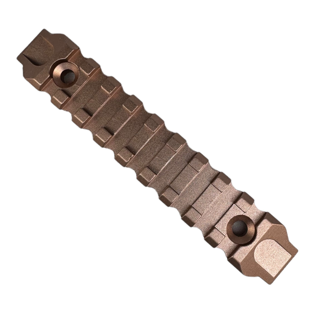 12cm Alloy Universal 9 Slot Rail - MLok & KeyMod Picatinny Rail - Rose Gold