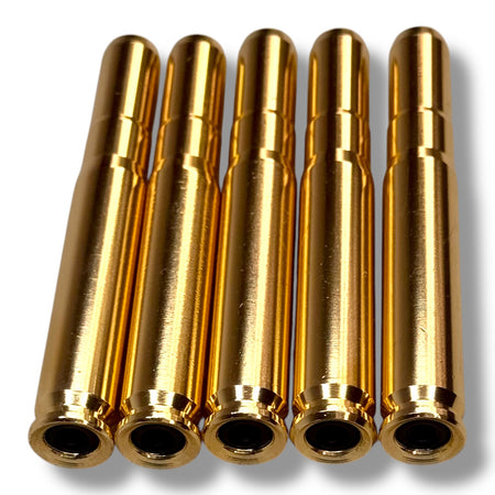 Double Bell & Hanke Metal Bullet Shells for Bolt-Action Shell Ejection Gel Blaster Rifles - Brass Shells
