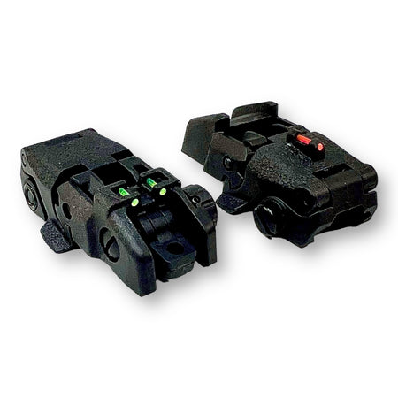 Flip up Style Polymer Tactical Sight Set with Fibre Optic - M-596-597