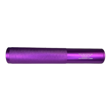 Troy Industries Cage 3E121 NATO 5.56mm Mock Suppressor - 14mm/19mm CCW Thread - Purple