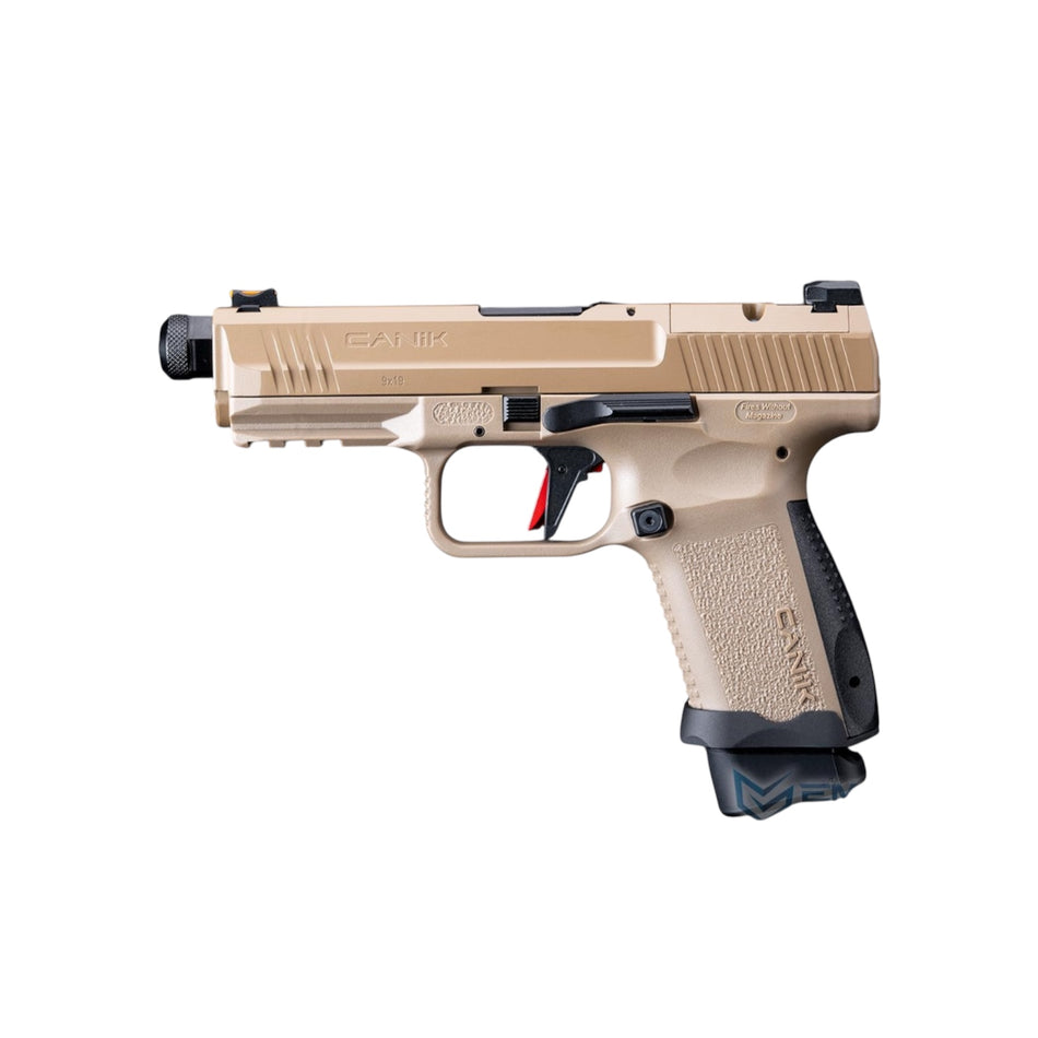 Cybergun CANIK x Salient Arms International Officially Licensed TP9 9x19mm Elite Combat GBB Gel Blaster Replica - Tan