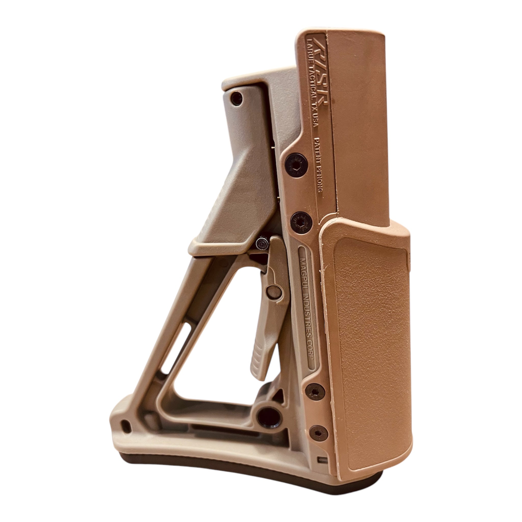 Magpul CTR Buttstock with Larue Tactical Cheek Risr - DE