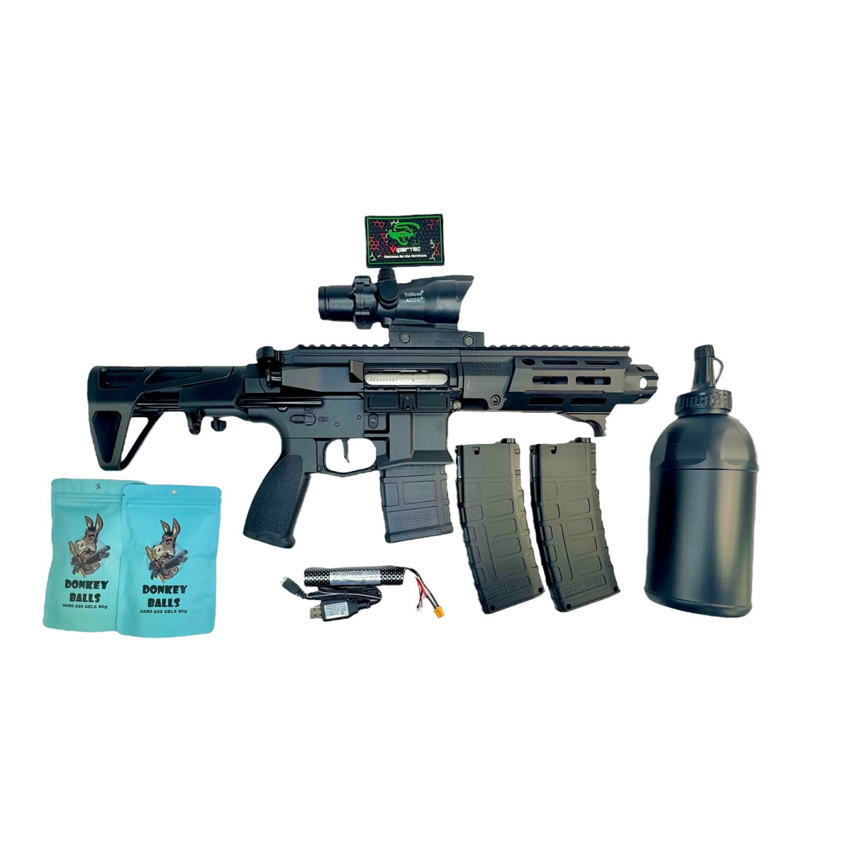 Battle Bundle 3A - Black Maxim Defense PDX M4 CA-12 AEG CQB Gel Blaste ...