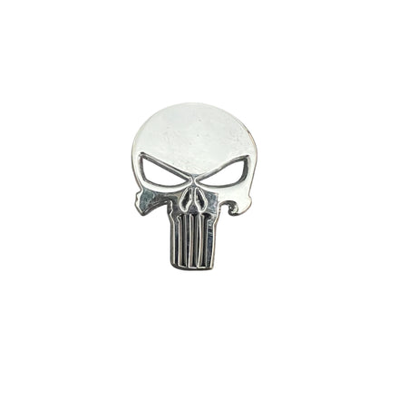 3D Punisher Skull Decal Badge Sticker - Silver