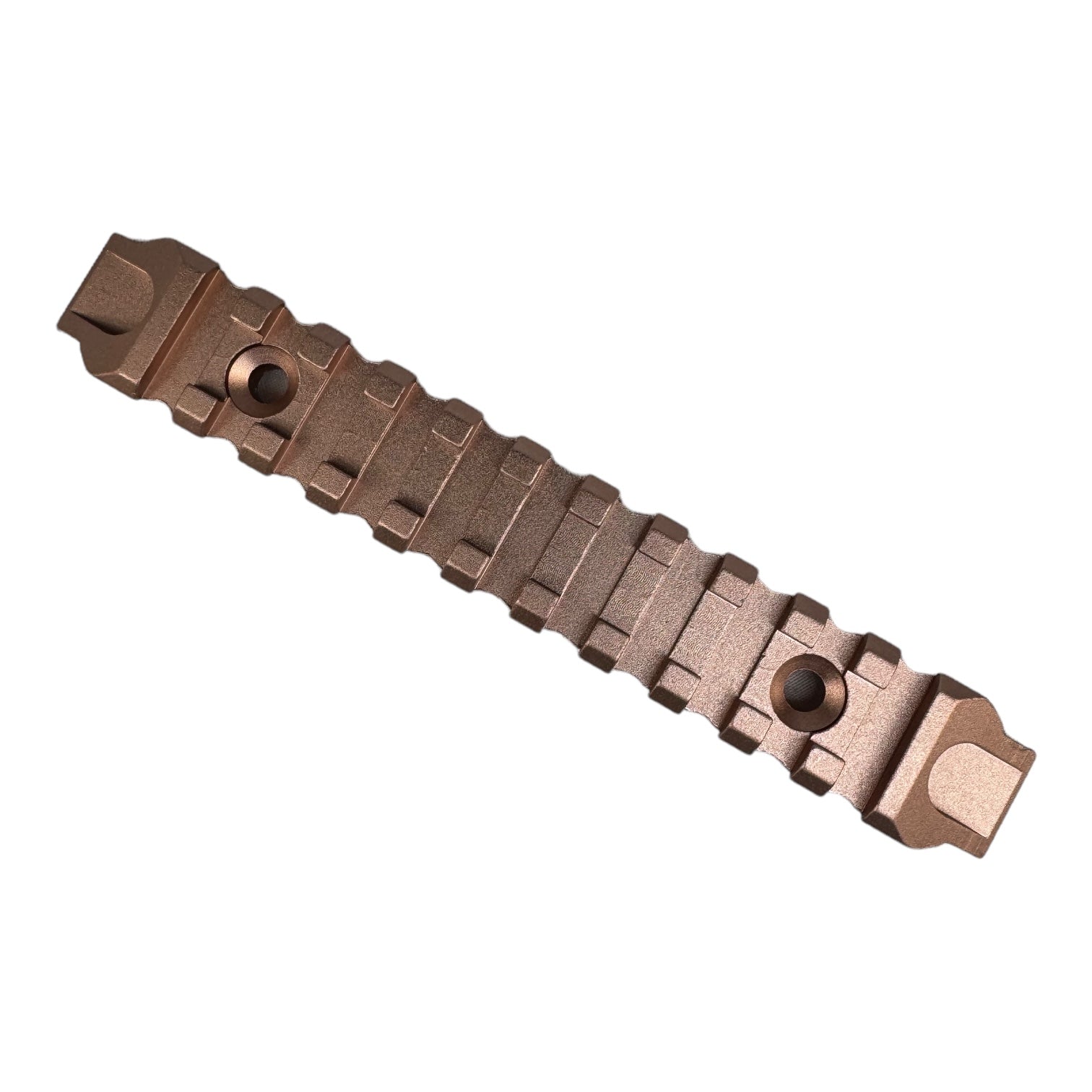 140mm Alloy Universal 11 Slot Rail - MLok & KeyMod Picatinny Rail - Tan