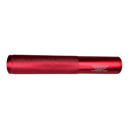 Troy Industries Cage 3E121 NATO 5.56mm Mock Suppressor - 14mm/19mm CCW Thread - Red