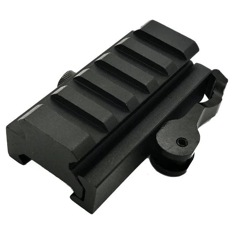 Picatinny Rail 5 Slot QD Sight Riser Mount