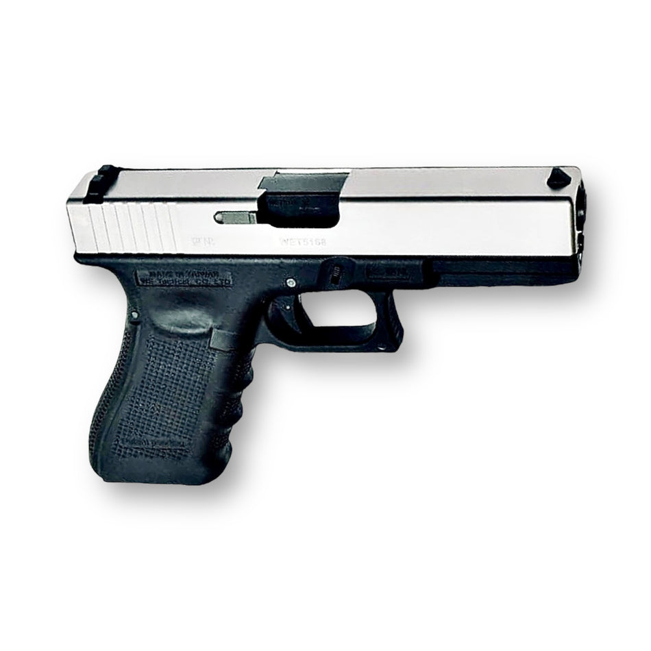 WE Tech Glock G17 Gen3 GBB Gel Blaster Pistol Replica - WE-G001A-SV-GB - 2-Tone Silver & Black 