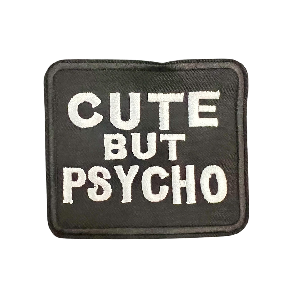 Cute But Psycho Iron-On Patch