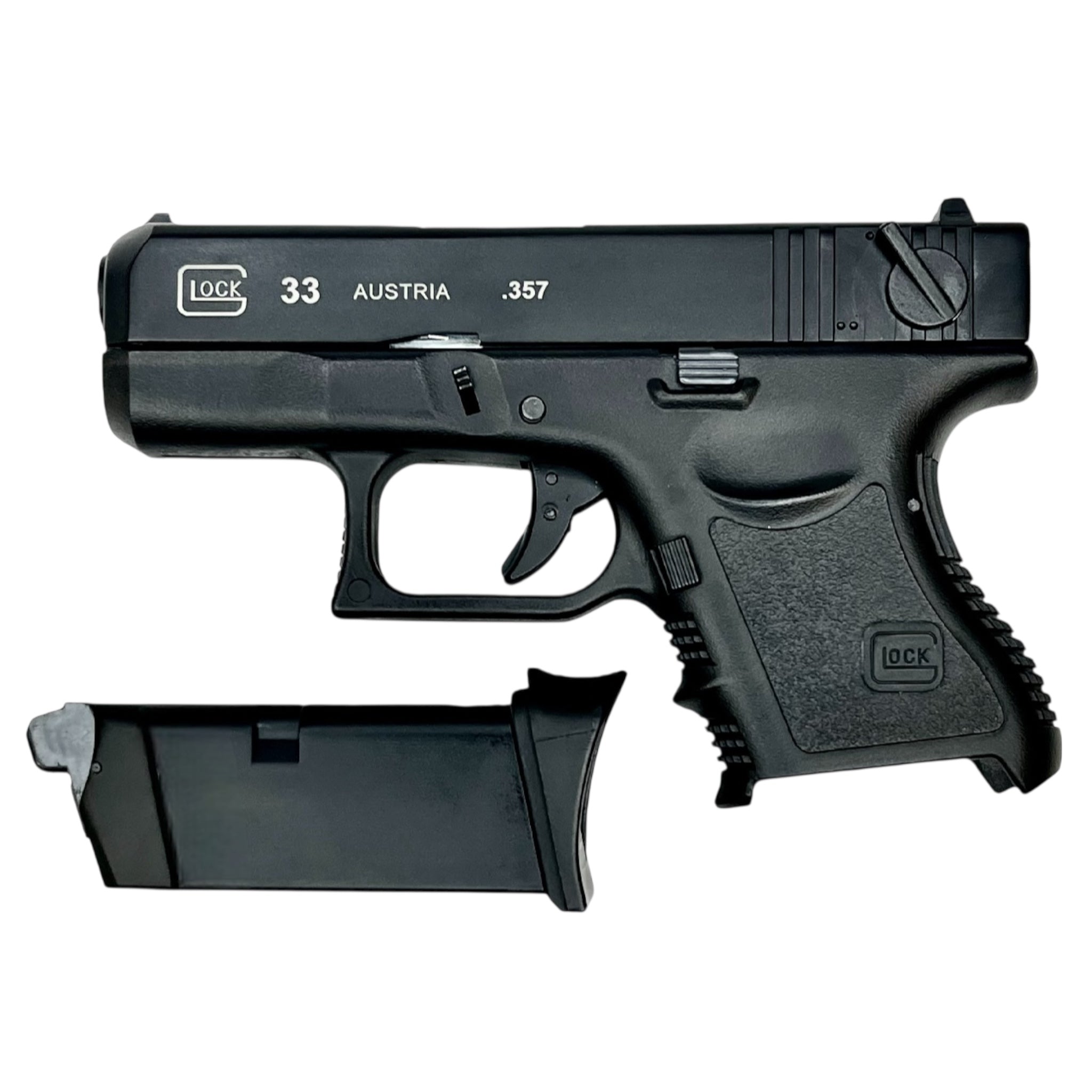 Double Bell Glock G33 Gen3 Compact .357 Caliber GBB Gel Blaster Pistol Replica - 727 with Genuine Compact Mag