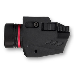 Gel Blaster Pistol Flashlight with Integrated Red Dot Laser - Tactical Picatinny Rail compatible