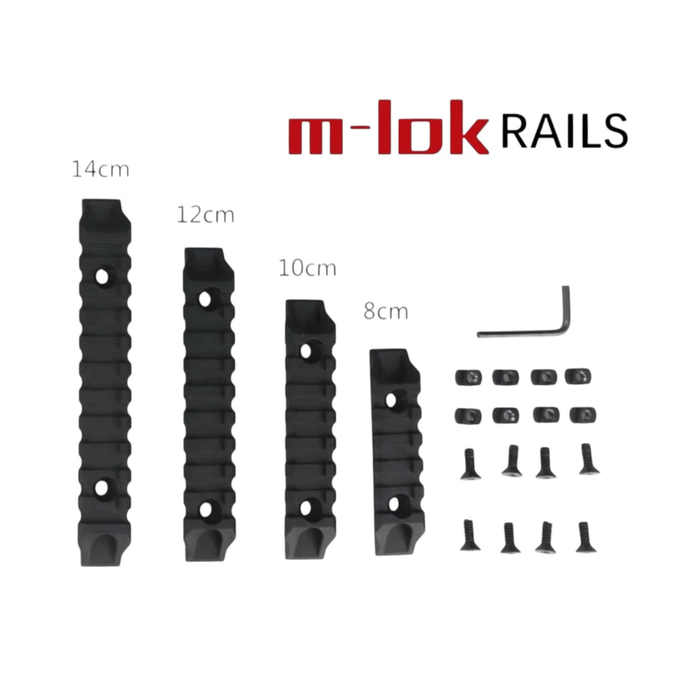 Tactical M-Lok Picatinny Nylon Rail 4 pc set