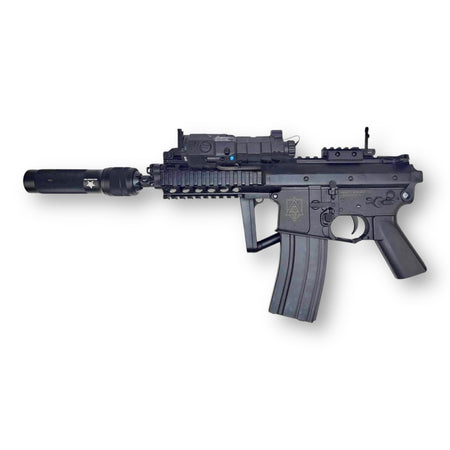 CQB Bundle 4 - Double Bell Micro-M4 KAC CQB PDW AEG Gel Blaster Rifle with Metal Gearbox & Bundle Inclusions - CQBBD04