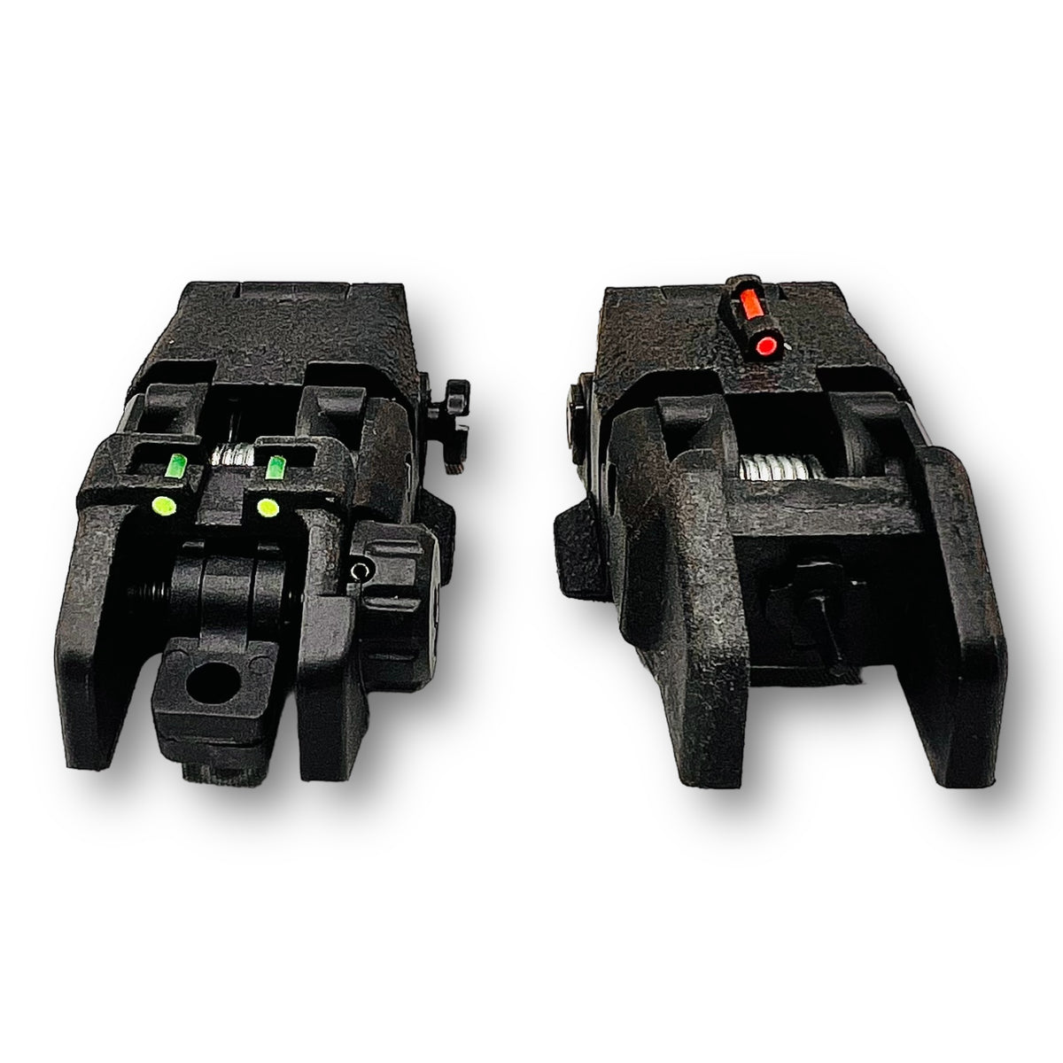 Flip up Style Polymer Tactical Sight Set with Fibre Optic - M-596-597