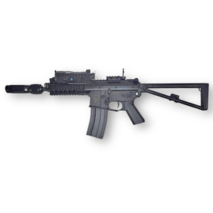 CQB Bundle 4 - Double Bell Micro-M4 KAC CQB PDW AEG Gel Blaster Rifle with Metal Gearbox & Bundle Inclusions - CQBBD04