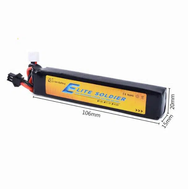 Elite Soldier 11.1v 2000mAh LiPo Battery - JST Connector