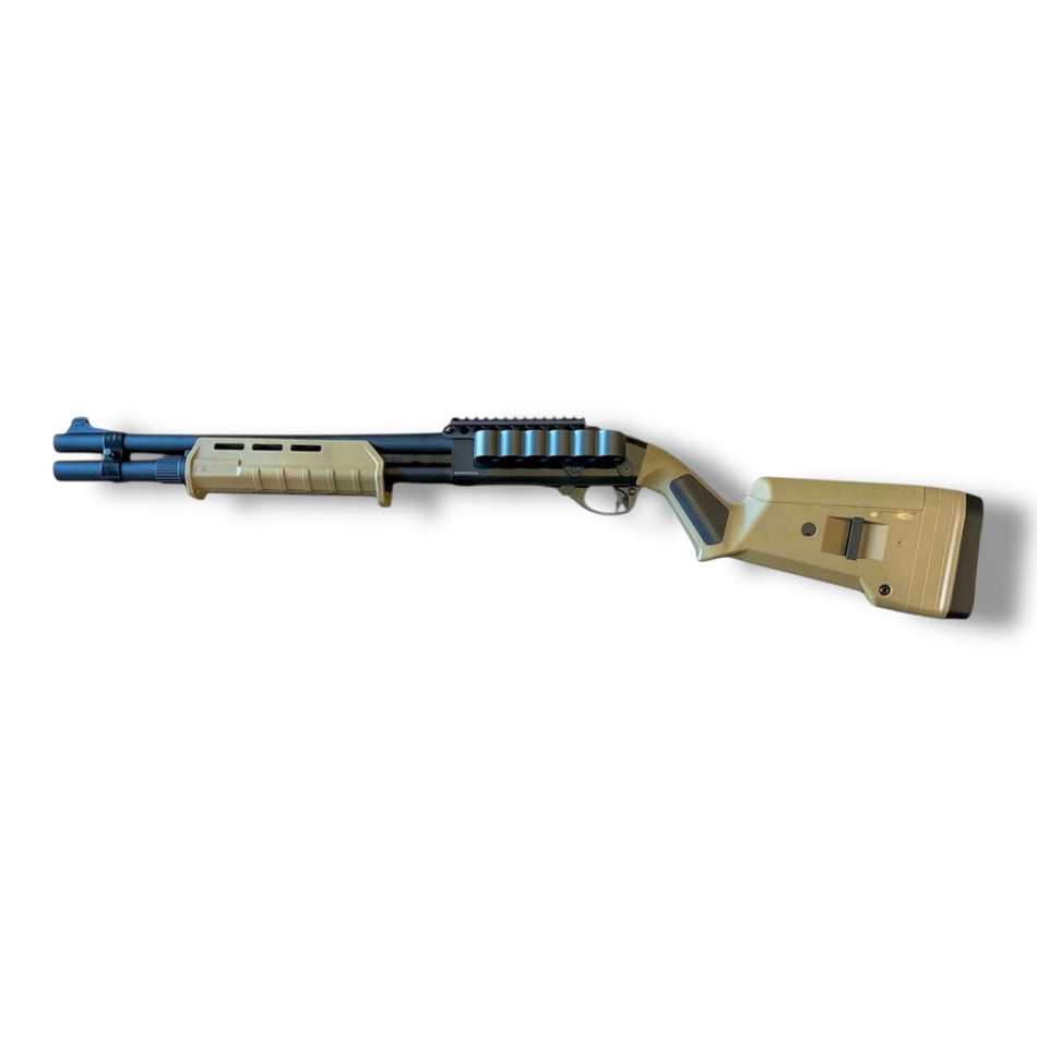Golden Eagle Green Gas Pump Action Gel Blaster Shotgun - Black & Tan - GEL8888T